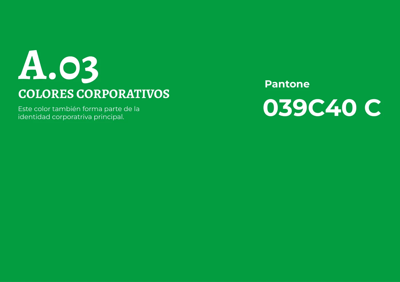 Manual de identidad corporativa de RENACE, página  9: Color corporativo: verde