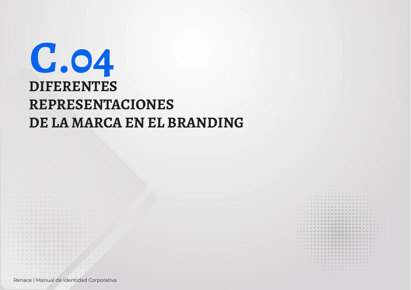 Manual de identidad corporativa de RENACE, página  22: Aplicaciones de representación de marca
