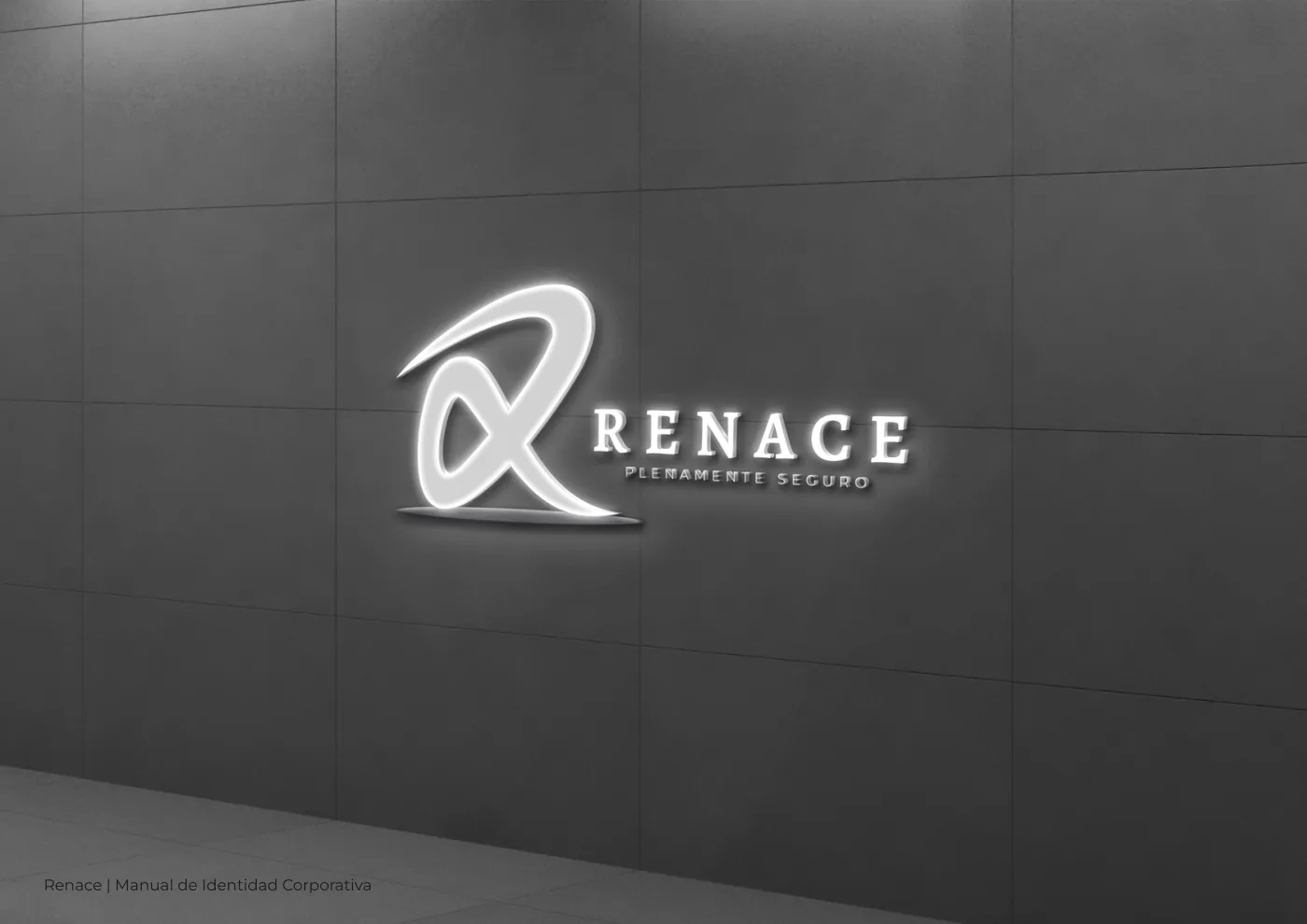 Manual de identidad corporativa de RENACE, página  27: Señalización mural de RENACE