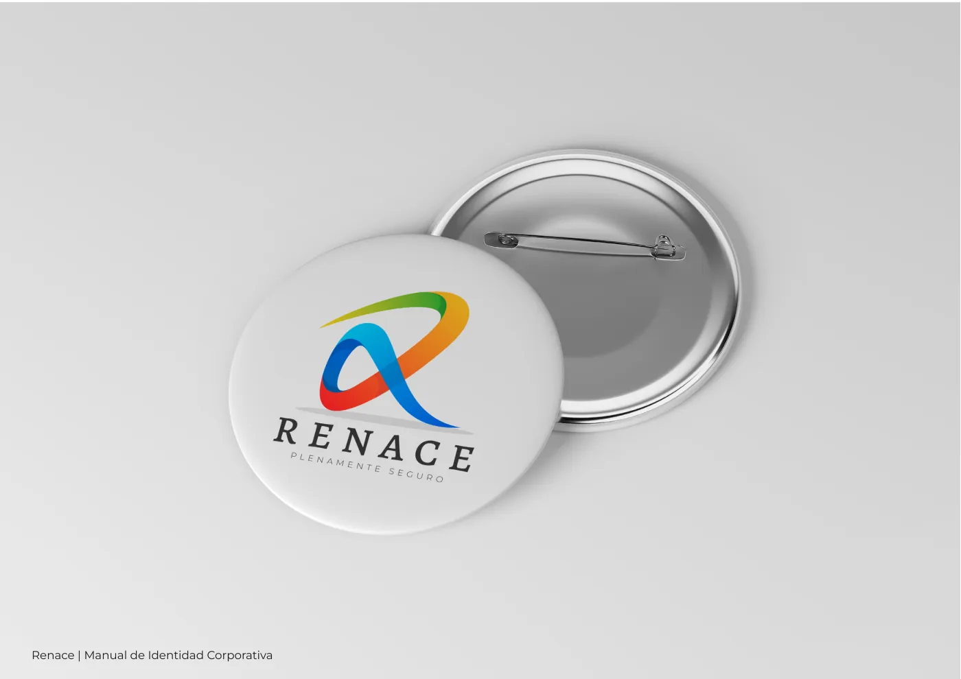 Manual de identidad corporativa de RENACE, página  37: Aplicación frontal en llavero de RENACE