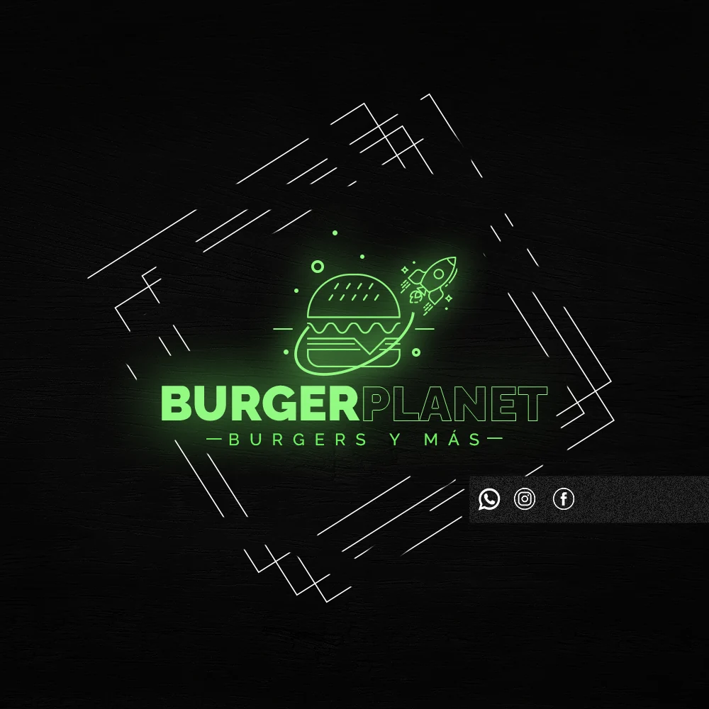 Gráfico de perfil para redes sociales de Burger Planet