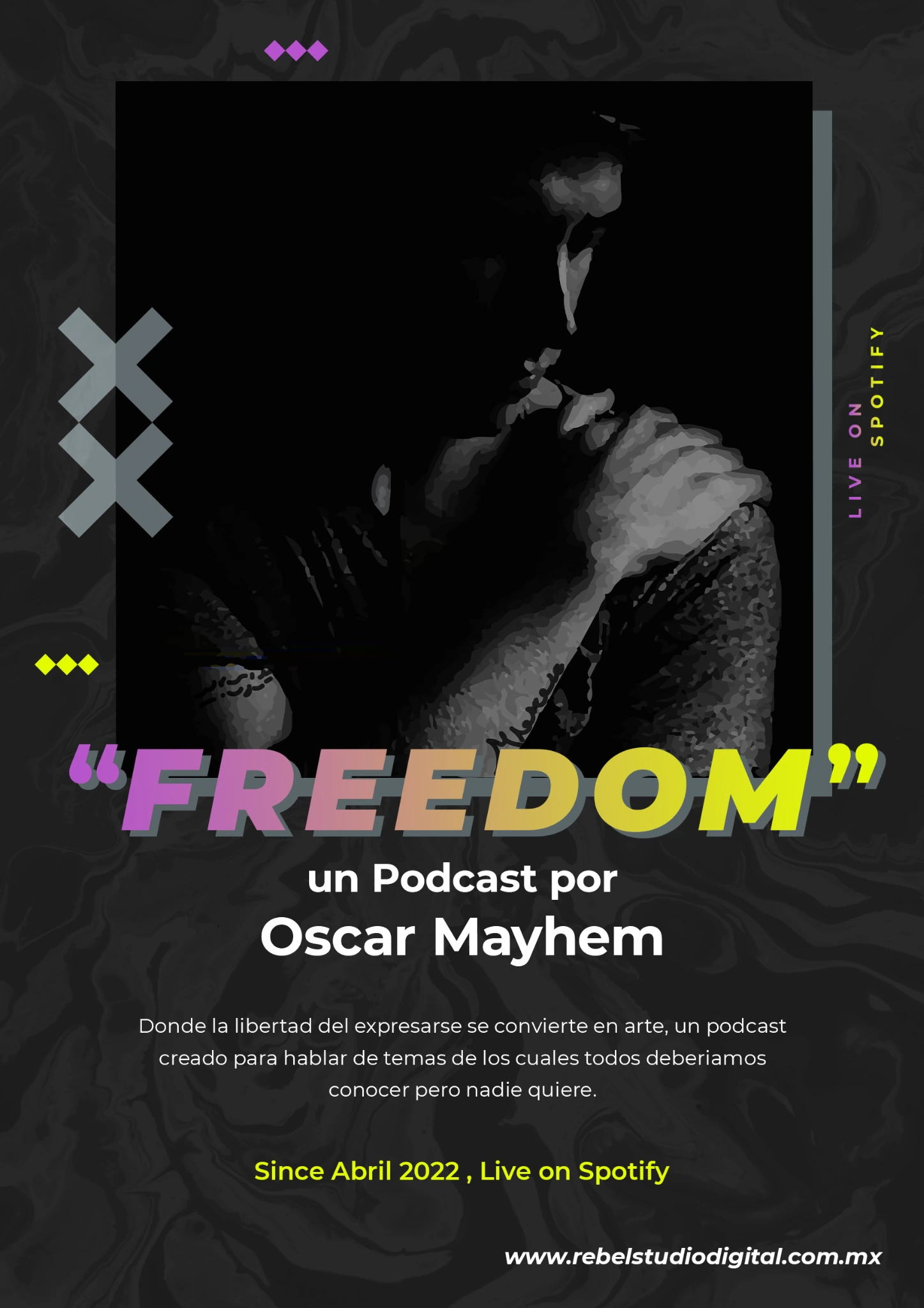 Diseño del cartel Freedom 01 de Oscaar Mayhem