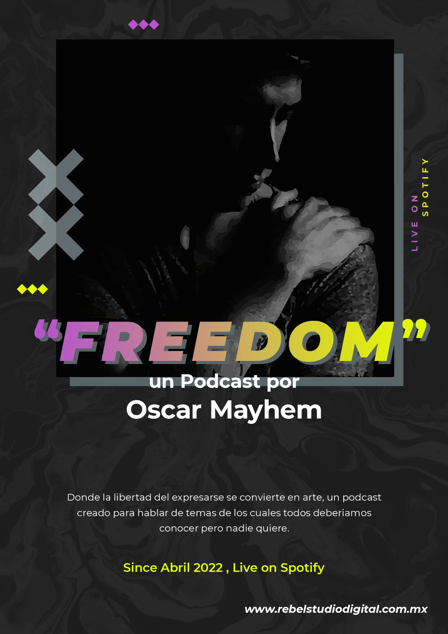 Diseño del cartel Freedom 02 de Oscaar Mayhem