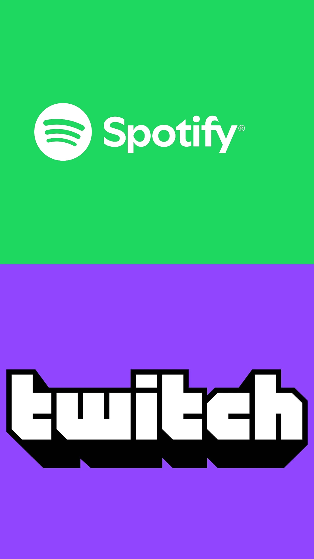 Portada del proyecto Streaming que combina identidades visuales de Spotify y Twitch